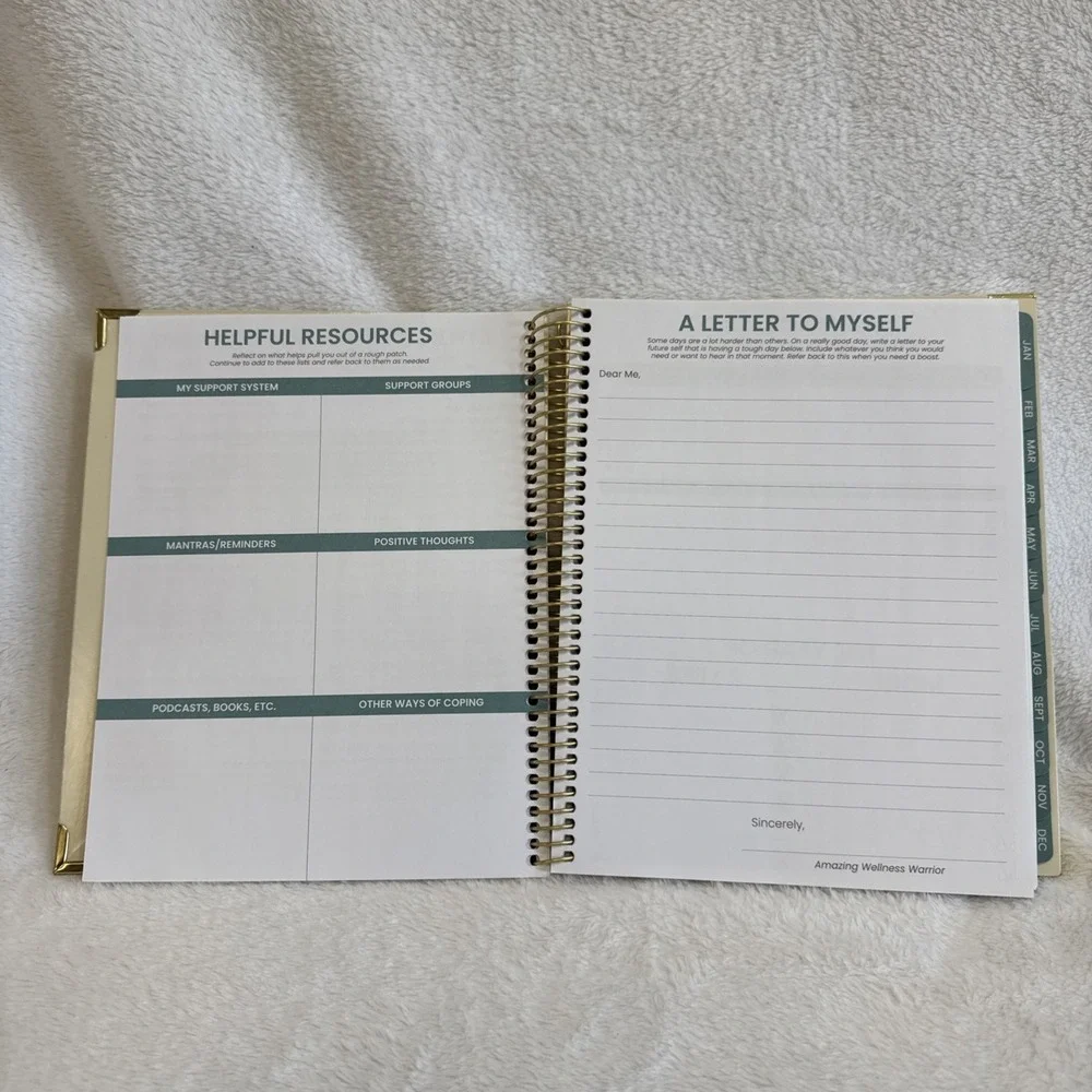 Bloom Daily Planner Chronic Illness Planner Wellness Health Journal Tracker Gold